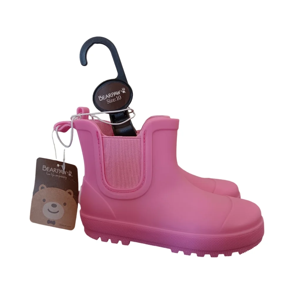 BEARPAW Chelsea Kids Rainboots Hot Pink Various Sizes NWT - Picture 8 of 9
